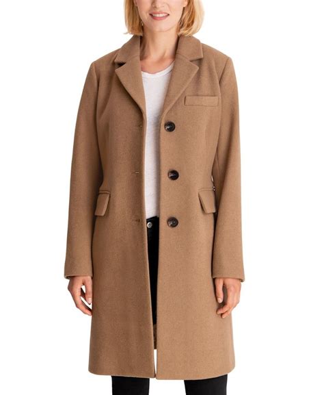 michael kors wool coat women's|Michael Kors single breasted coat.